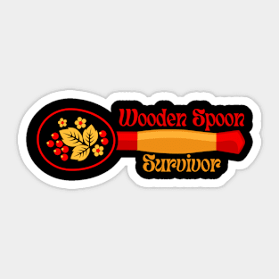 Wooden Spoon Survivor Sticker